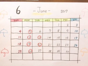 6月のお休みのお知らせ★　玉造にある美容室OHANAｎ（オハナ）